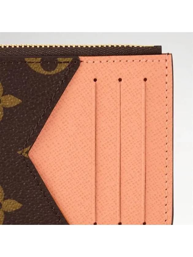 Women s Romi Monogram Card Wallet Apricot