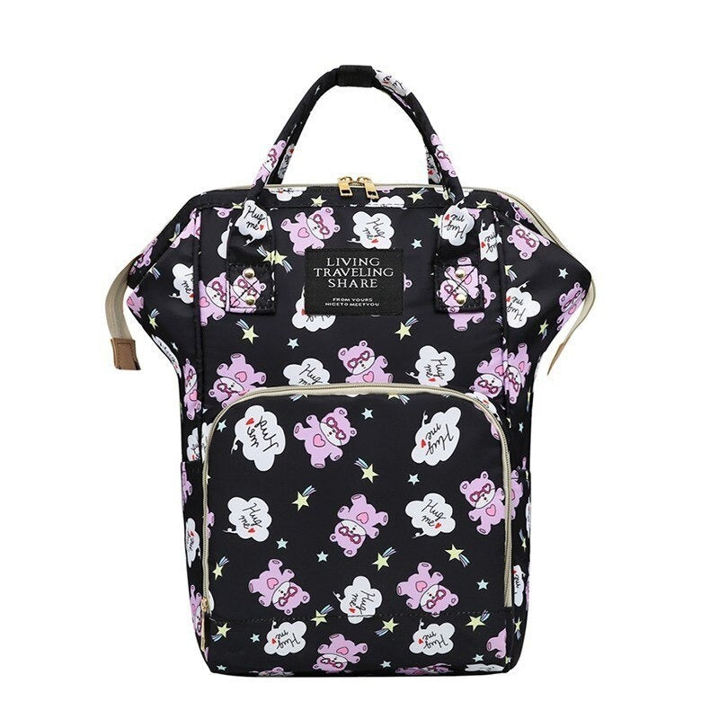 Nylon Female Mommy Baby Backpack