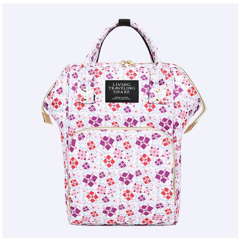 Nylon Female Mommy Baby Backpack