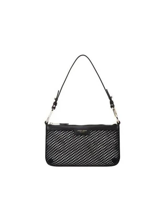 Women s Zipper Closure Mesh Mini Bag Black 270939