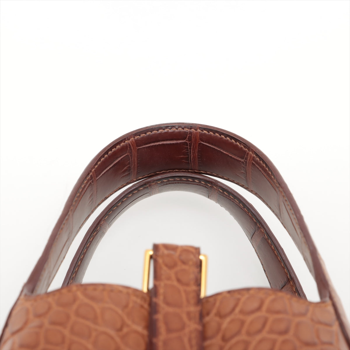 Hermes Picotin Rock PM Aligator Brown Gold