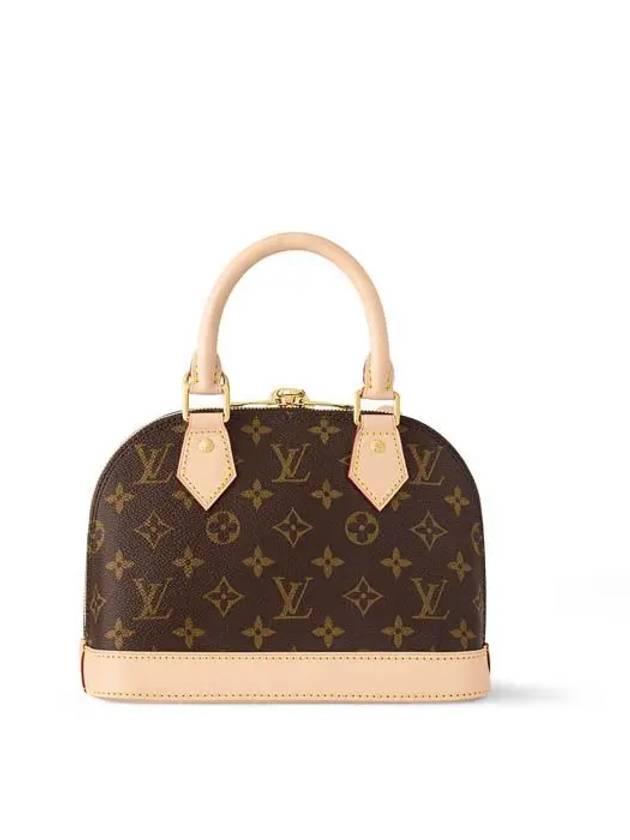 Alma BB Monogram Tote Bag Brown