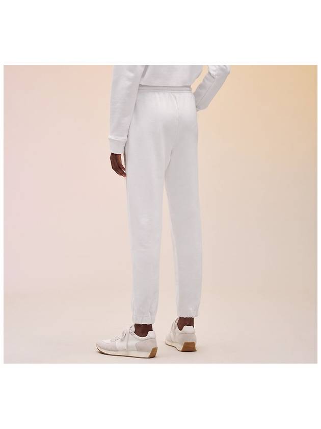 Women's Embroidered Jogger Track Pants White