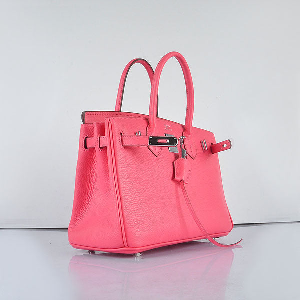 Hermes Birkin 30cm Togo leather Handbags Lip Pink Sliver