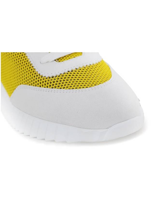 Yellow Navy Mesh Bouncing Sneakers