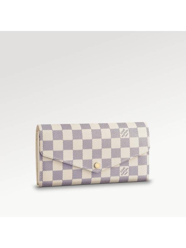 Women's Sara Damier Azur Long Wallet Ivory