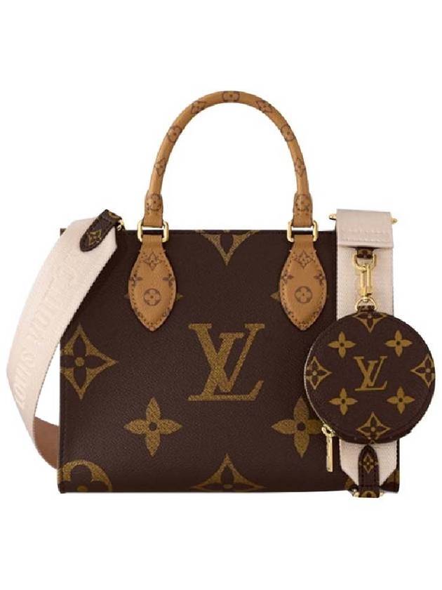 Women's On the Go PM Monogram Tote Bag Brown