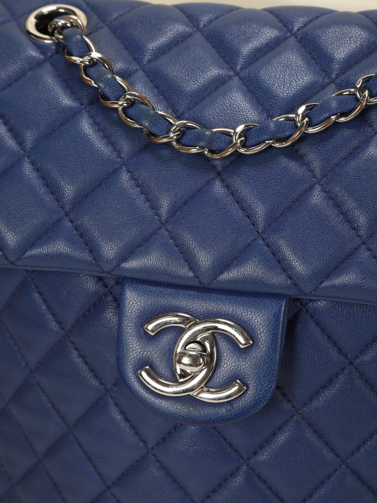 Chanel Cobalt Quilted Backpack