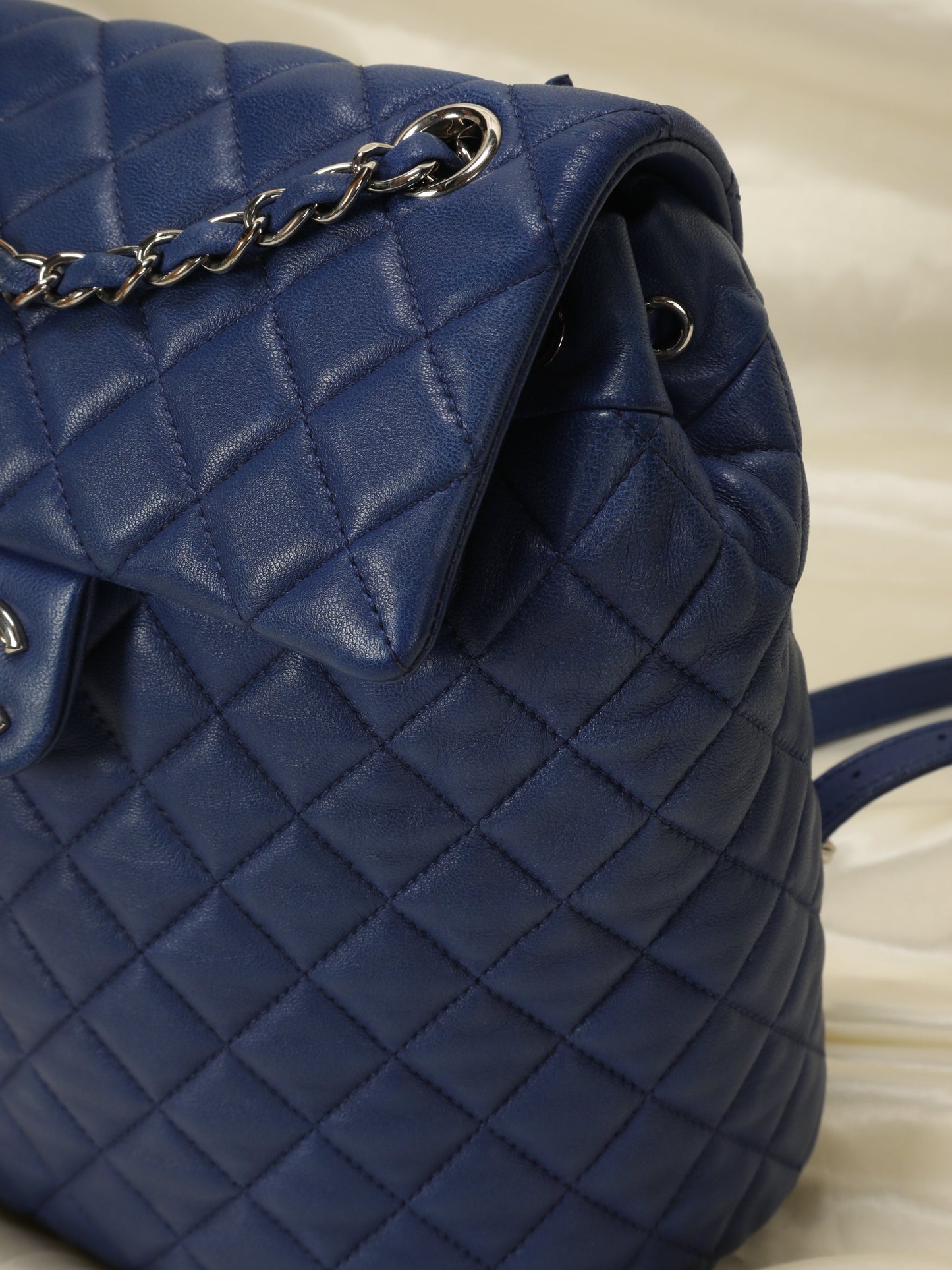 Chanel Cobalt Quilted Backpack