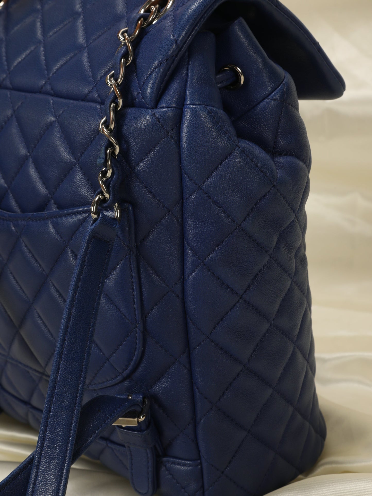 Chanel Cobalt Quilted Backpack