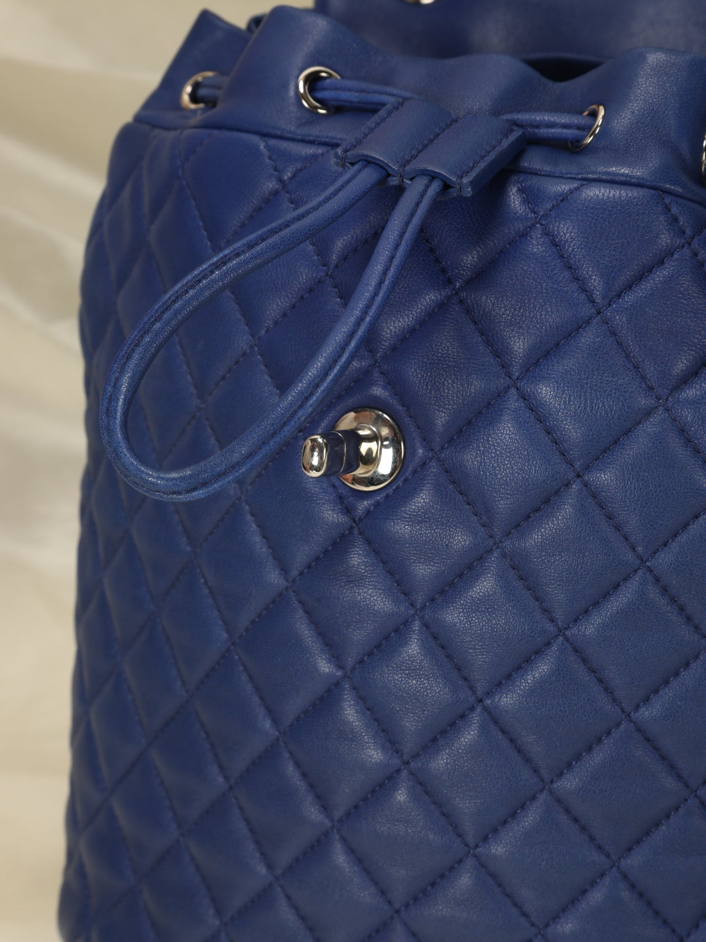 Chanel Cobalt Quilted Backpack