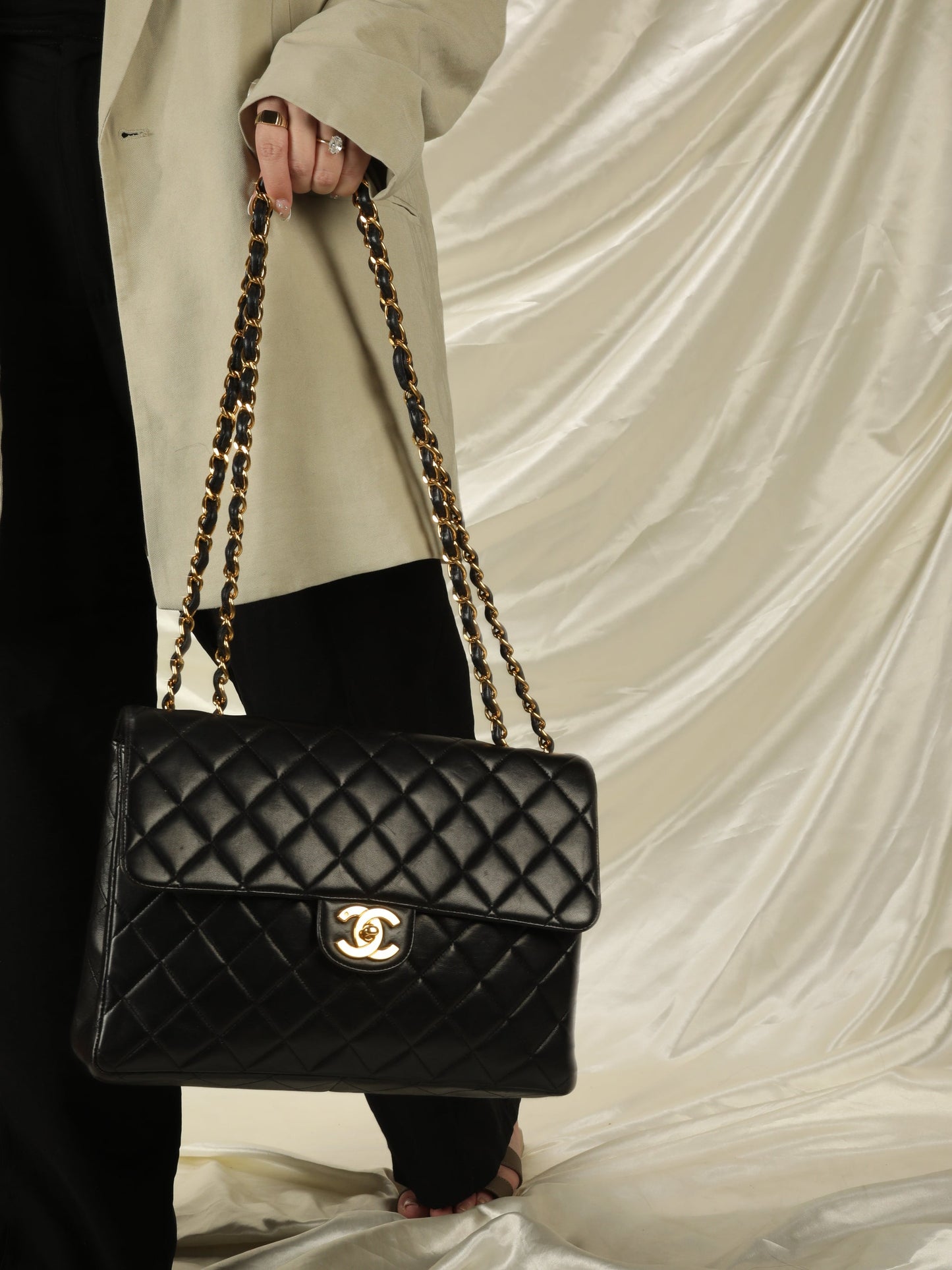 Chanel Lambskin Jumbo Single Flap Bag