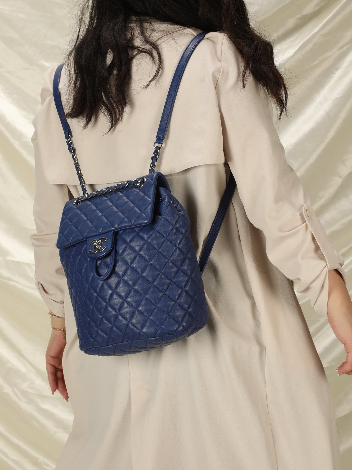 Chanel Cobalt Quilted Backpack