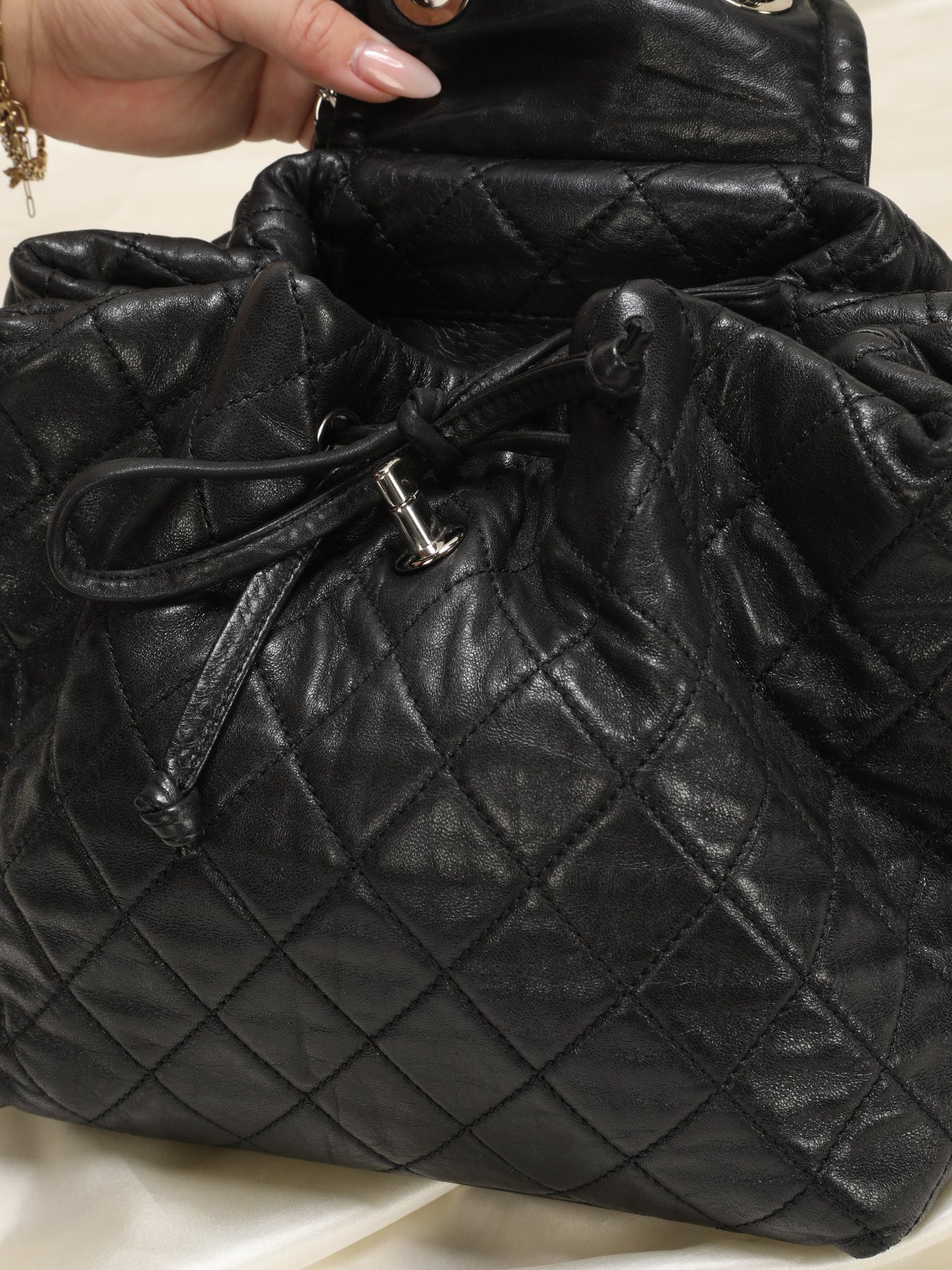 Chanel Calfskin Chain Backpack