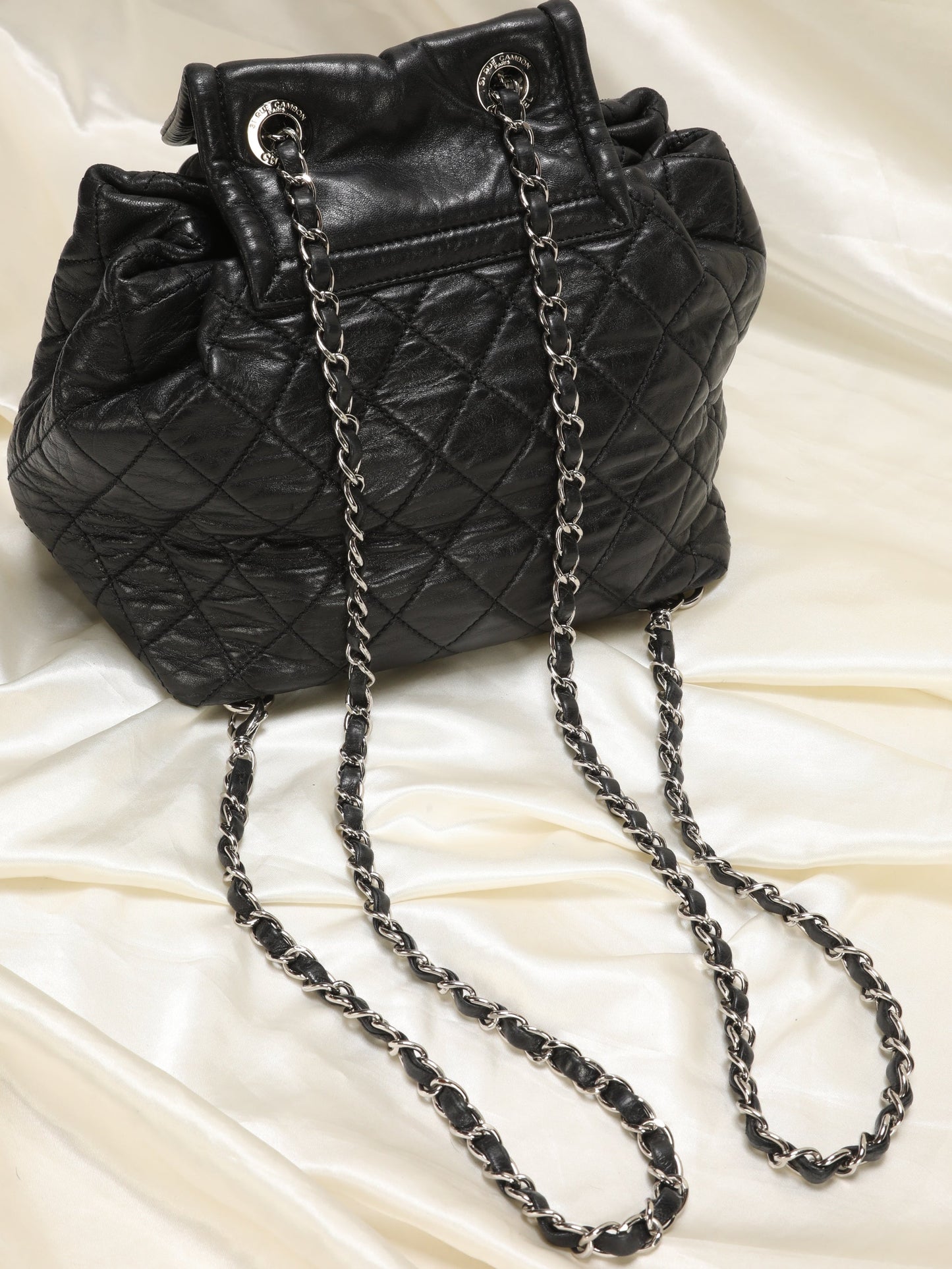 Chanel Calfskin Chain Backpack