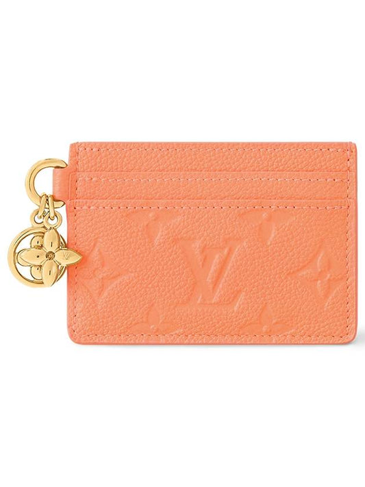 Women's LV Charm Card Holder Monogram Empreinte Abricot M83586