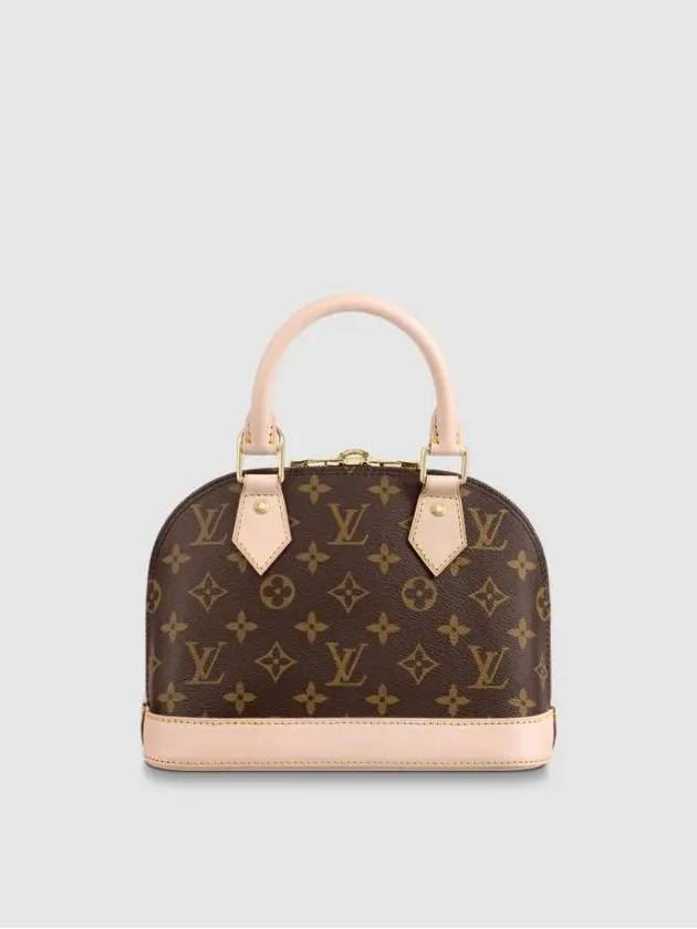 Alma BB Monogram Tote Bag Brown