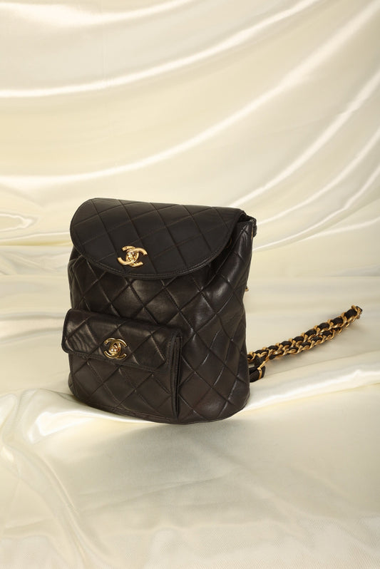 Chanel Double Turnlock Backpack