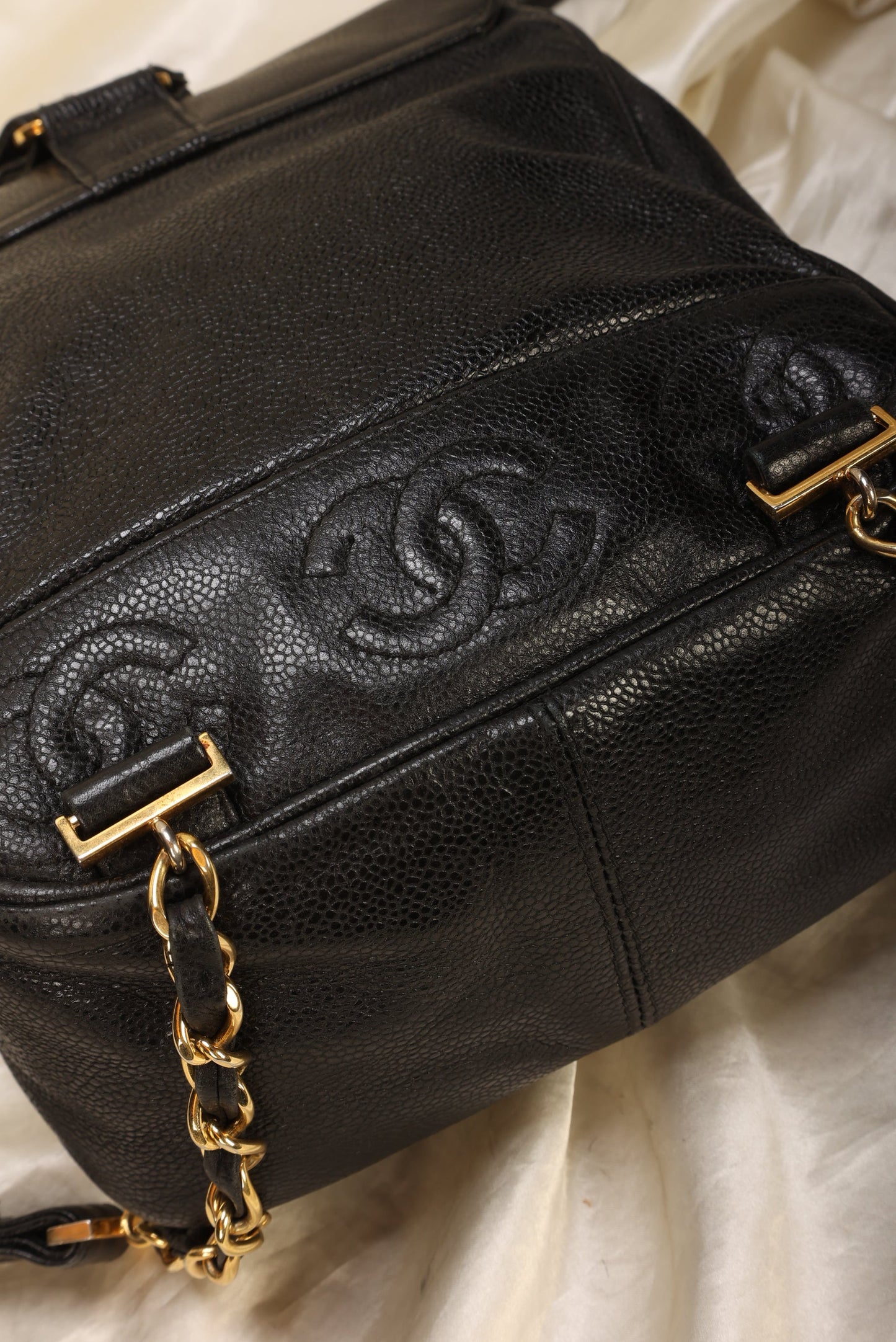 Chanel Caviar Turnlock Backpack