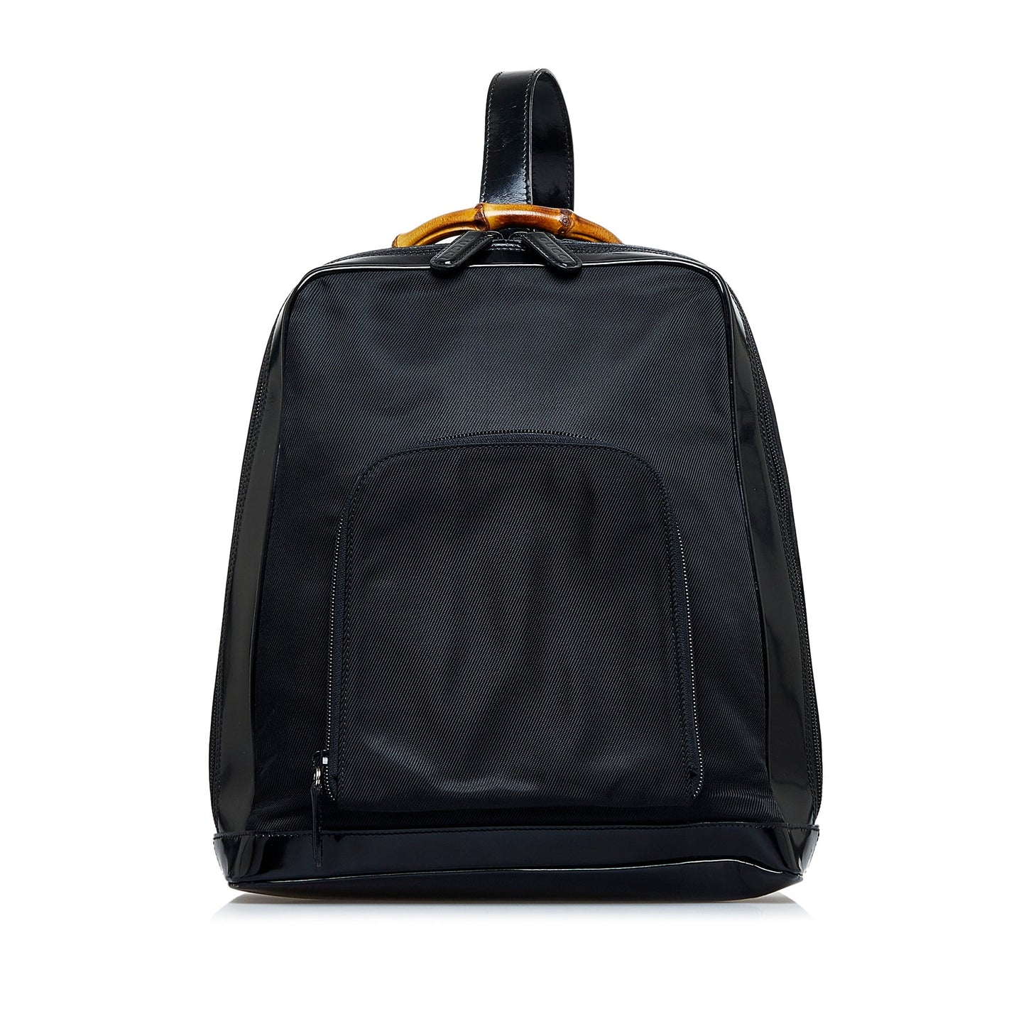 Gucci Bamboo Backpack Black Nylon Canvas