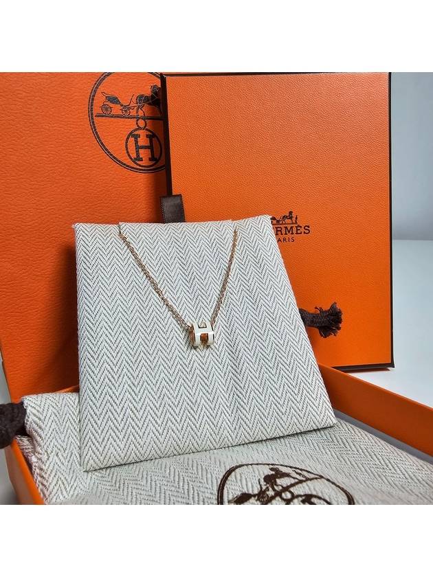 Women's Necklace White Rose Gold White Blanc