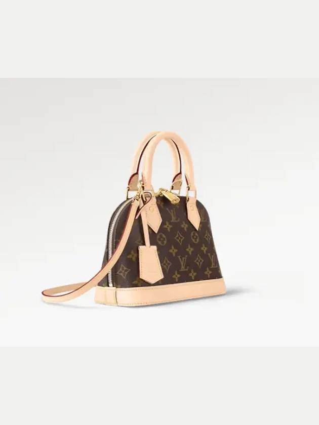 Alma BB Monogram Tote Bag Brown