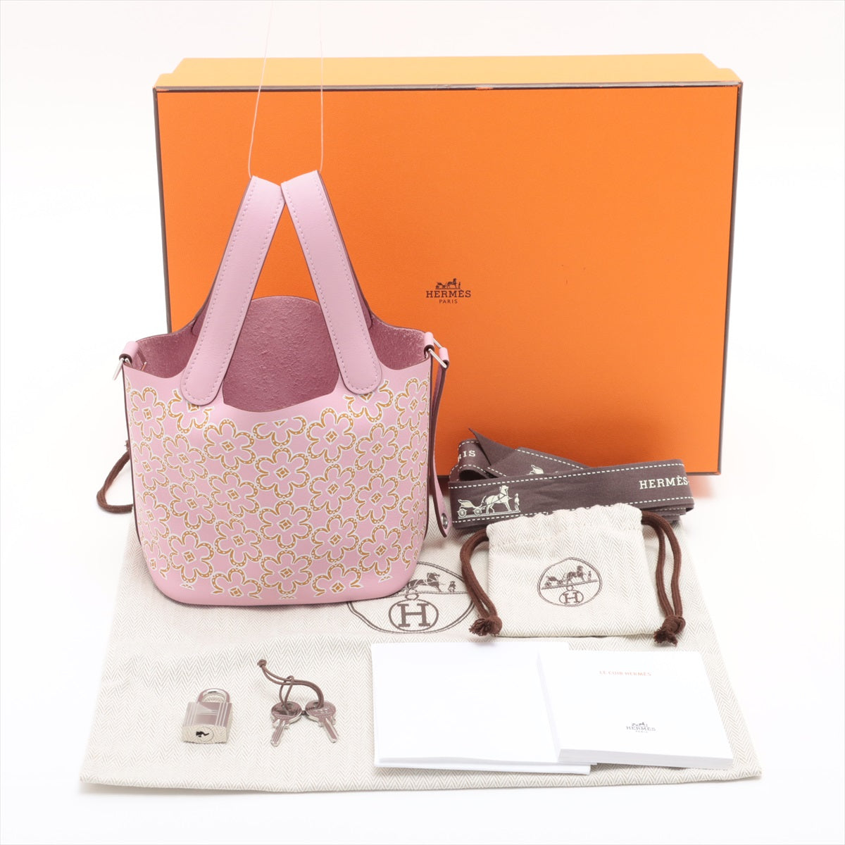 Hermes Picotin Lock Micro Lucky Daisy   Silver  U 2022