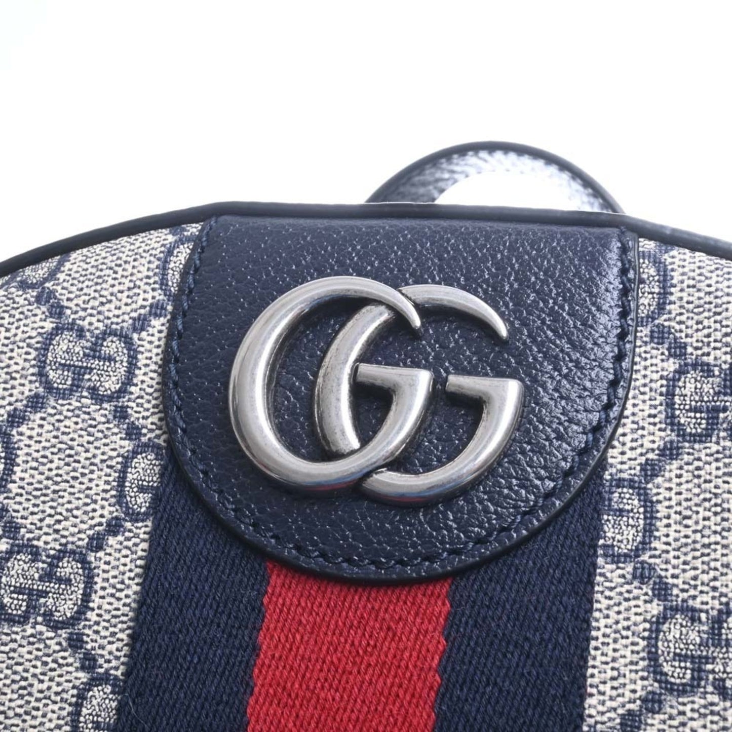 GUCCI Ophidia GG Supreme Small Backpack Rucksack 547965 Navy Women's