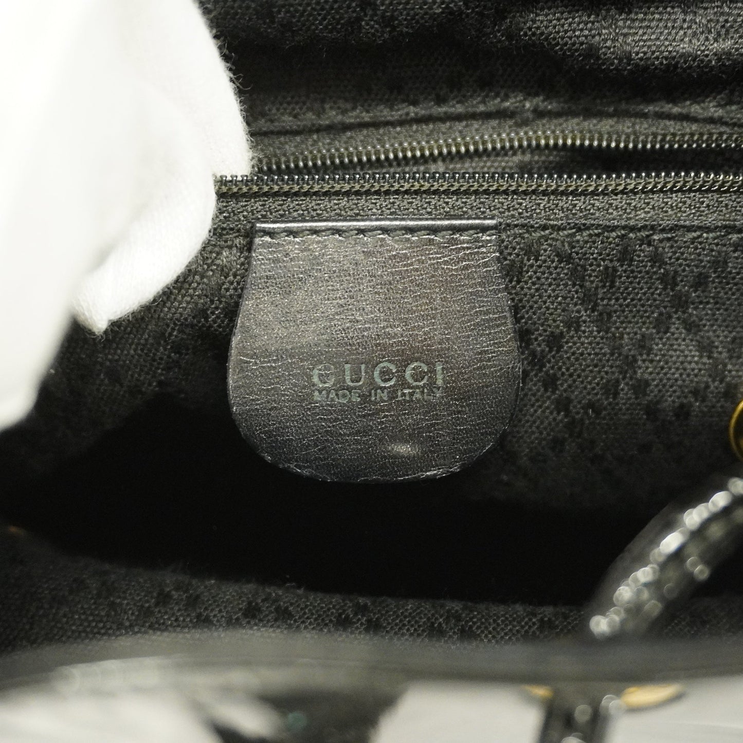 GUCCI  Bamboo Rucksack Enamel 003 2058 0030 Women's Backpack Black