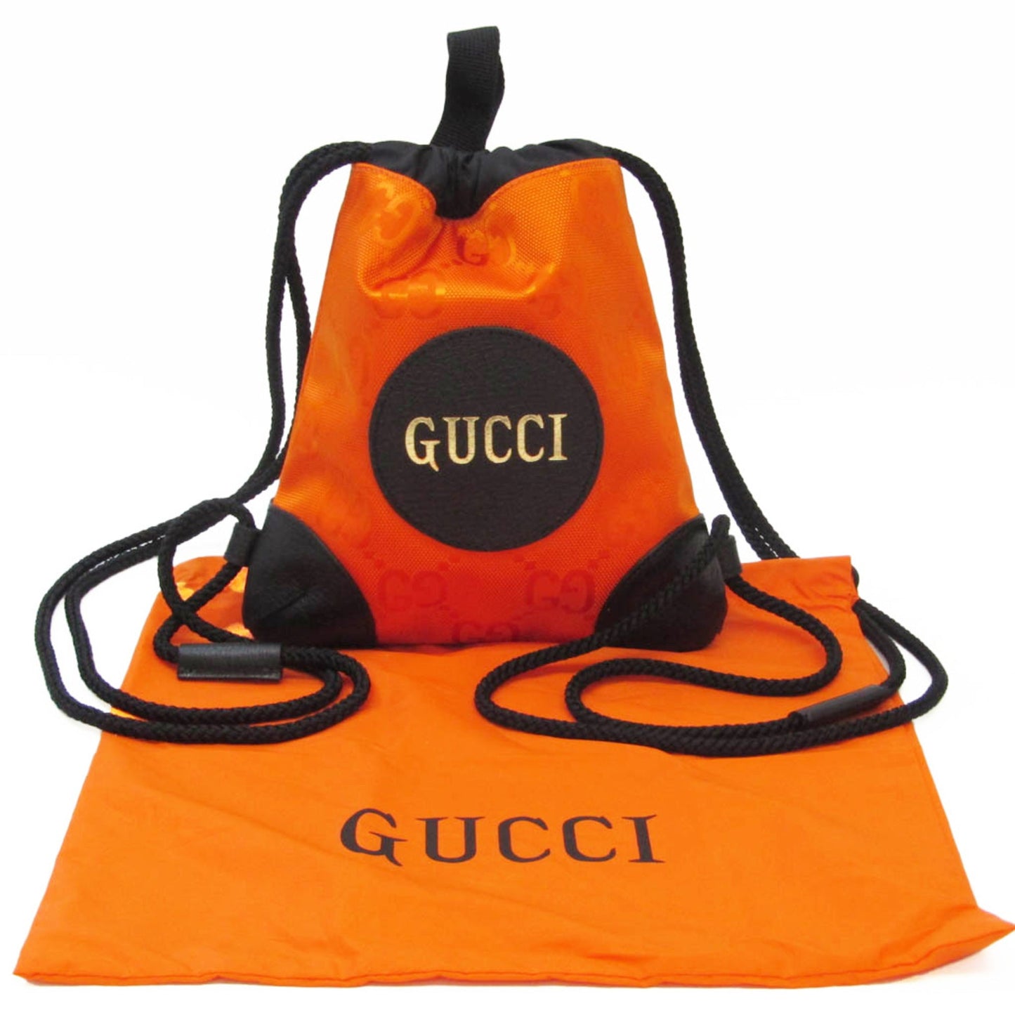 GUCCI Off The Grit 643887 Men,Women Nylon Backpack Black,Orange