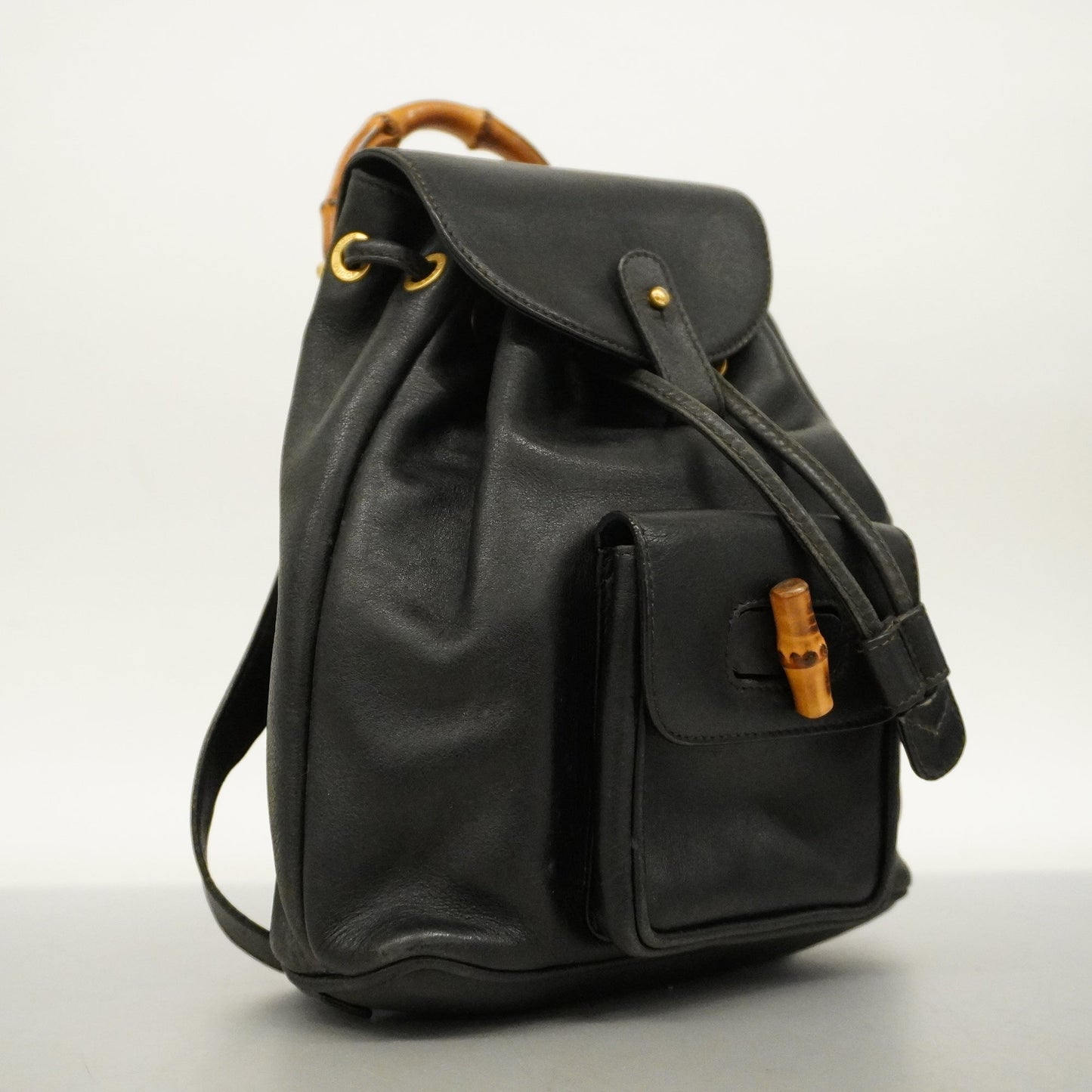 Gucci  Bamboo Rucksack 003 1705 0030 Women's Leather Backpack Black