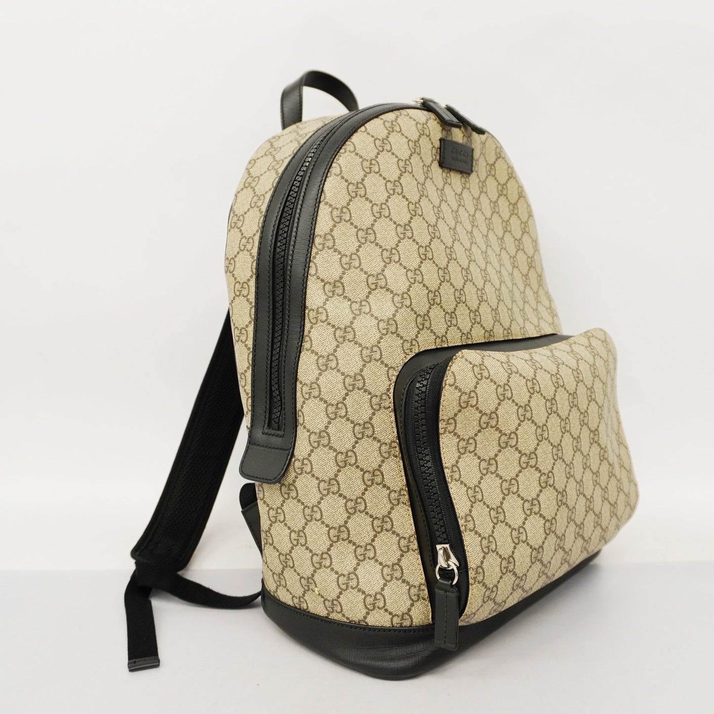 GUCCI  Rucksack 406370 Unisex Leather,GG Supreme Backpack Beige,Black