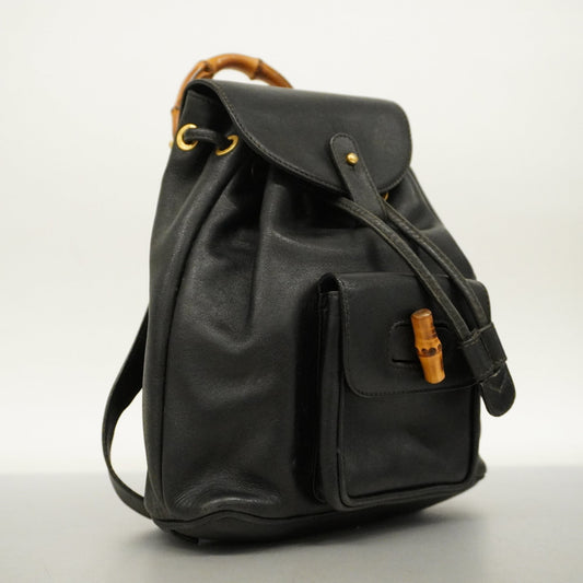 GUCCI  Bamboo Rucksack 003 1705 0030 Women's Leather Backpack Black