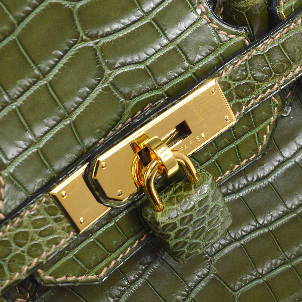 HERMES * 2008 BIRKIN 35 Porosus Crocodile Canopee