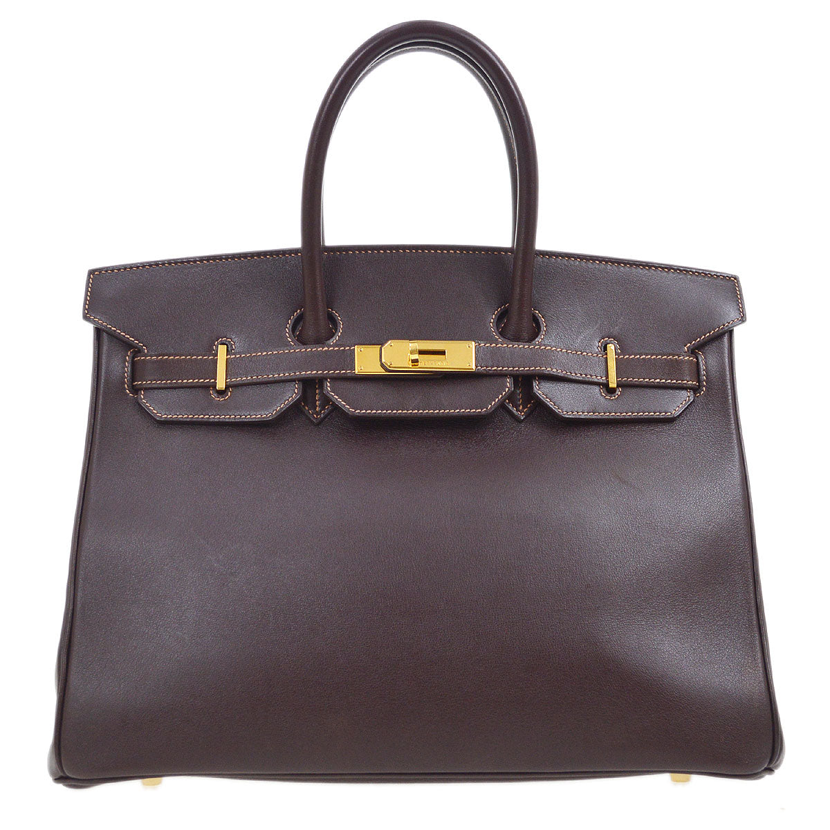 HERMES 1999 BIRKIN 35 Havane Evercalf