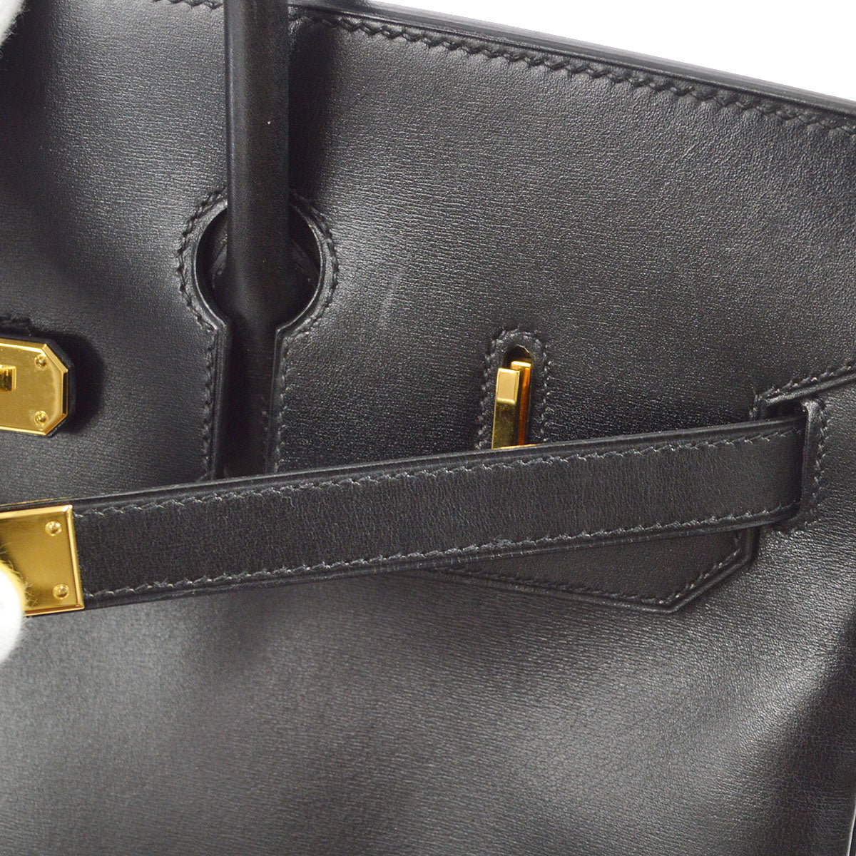 HERMES 2002 BIRKIN 35 Black Box Calf