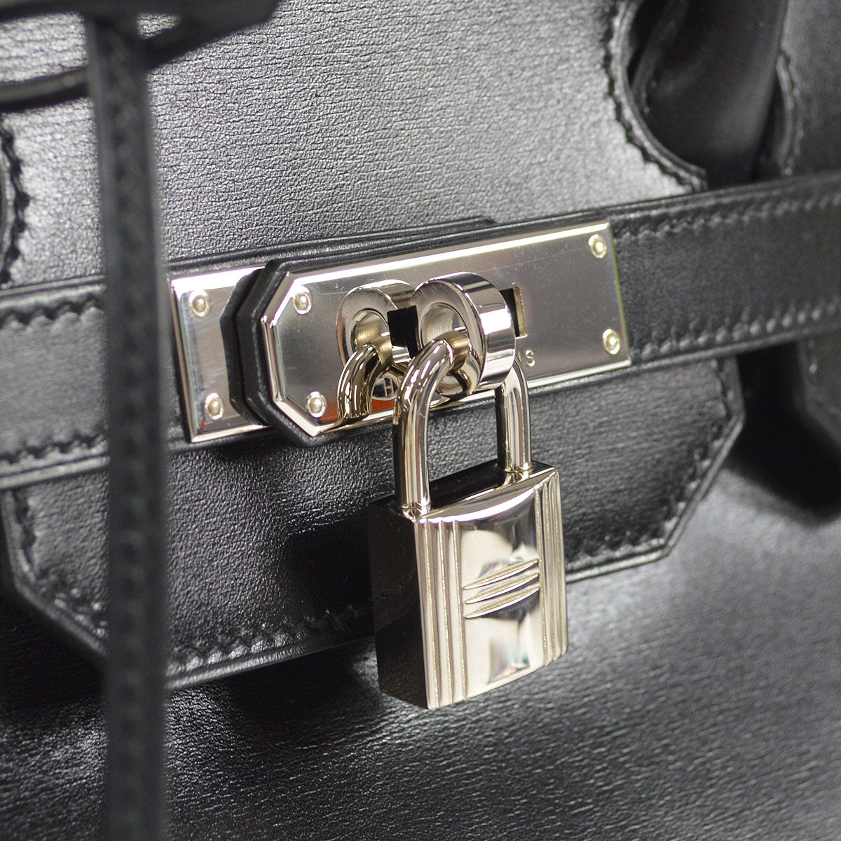 HERMES 1998 BIRKIN 35 Black Box Calf