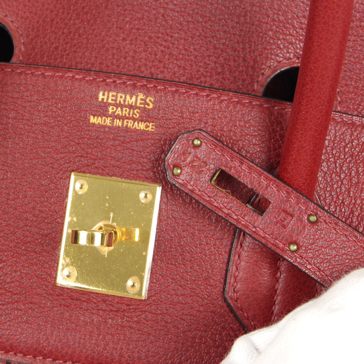 HERMES 2002 Birkin 35 Crinoline Rouge