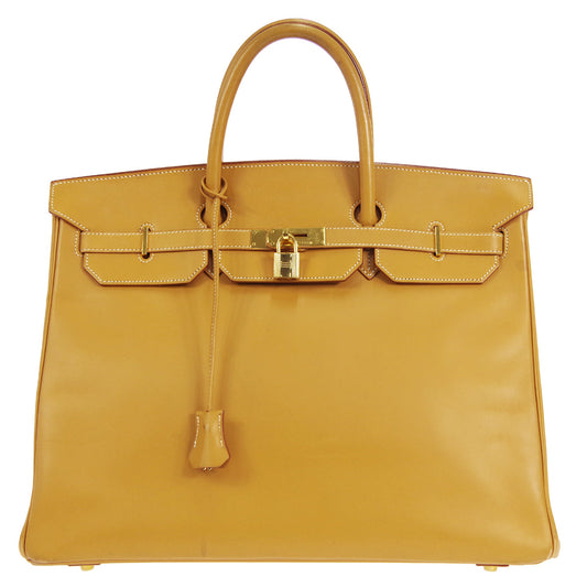 HERMES 1999 BIRKIN 40 Natural Vache