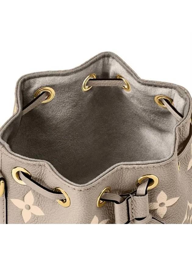 Women's Nano Noe Monogram Bucket Bag Beige