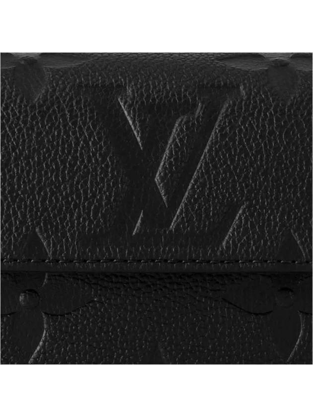 Women's Ivy Monogram Empreinte Chain Long Wallet Black