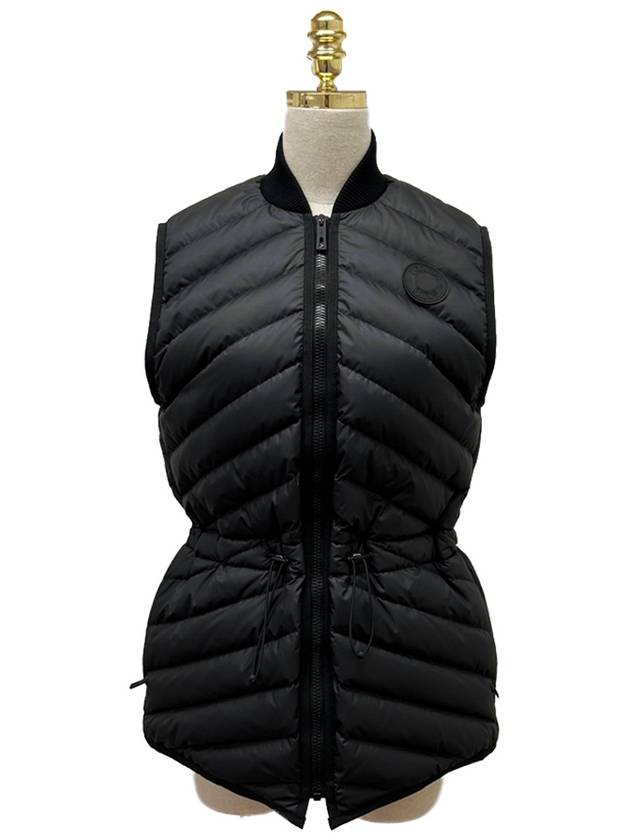 Women's Long Quilted Vest Noir