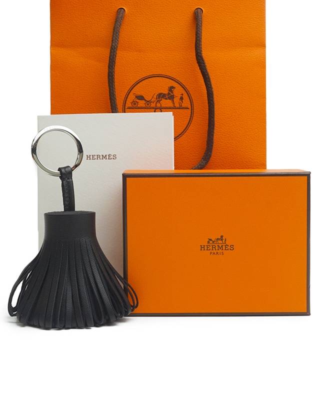 Hermes Carmen Palladium Key Holder Noir