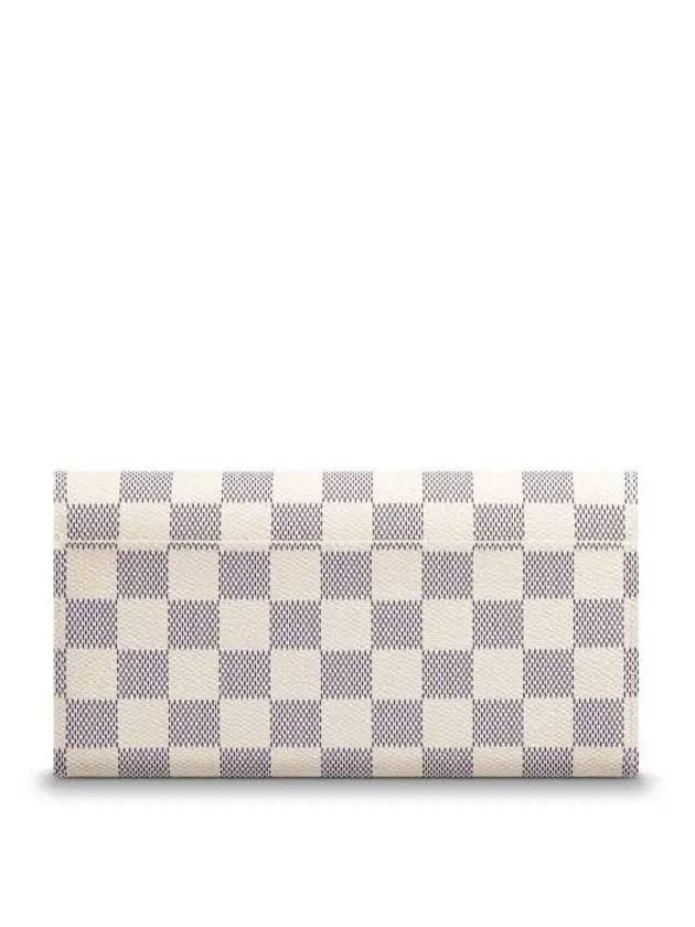 Women's Sara Damier Azur Long Wallet Ivory