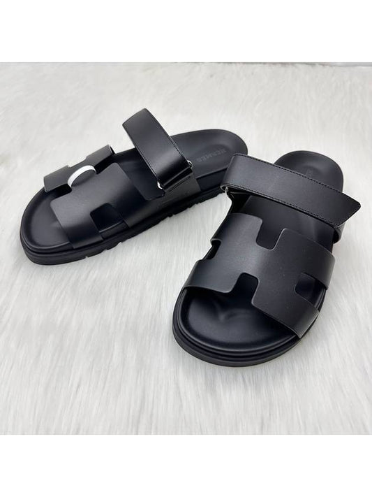 24 years women s chypre slippers leather sandals black