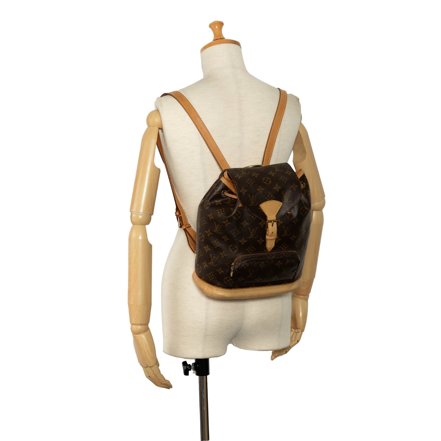 Brown Louis Vuitton Monogram Montsouris MM Backpack