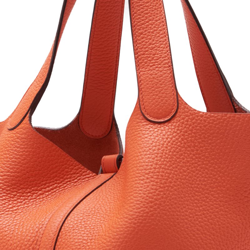 HERMES Picotin Lock MM Handbag  Clemence Orange Poppy Orange Poppy Handbag  Handbag Lady Back ( Delivery)