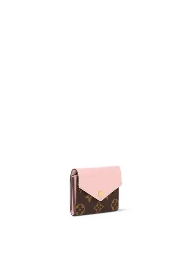 Zoe Monogram Flap Bicycle Wallet Rose Ballerine