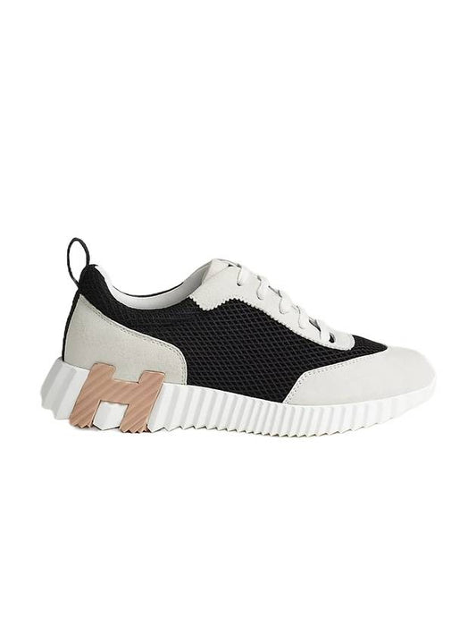 Hermes Bouncing Low Top Sneakers Black White