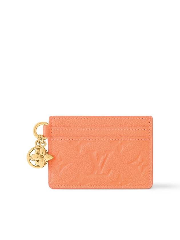 Women's LV Charm Card Holder Monogram Empreinte Abricot M83586